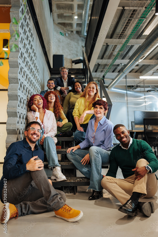 Highway 1 Digital team on stairs